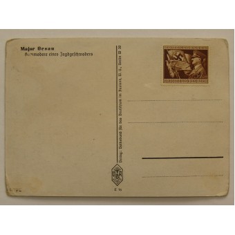 Briefkaart Major Oesau Kommodore Eines Jagdgeschwaders. Espenlaub militaria
